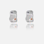 925 Sterling Silver Irregular Colored Zircon Five-Pointed Star Earrings