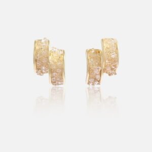 925 Sterling Silver Crystal Double-Layer Design Earrings With Light Luxury And High-End Feel