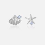 S925 Sterling Silver Ocean Series Starfish Shell Earrings