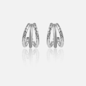 S925 Sterling Silver Simple Multi-Layer Three-Claw Earrings