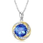 S925 Ocean Series Shining Blue Necklace Niche High-End