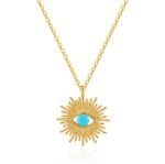 Sun Turquoise Pendant Necklace