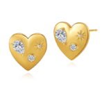 Diamond Heart Earrings