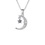 Crescent Moon and Star Necklace