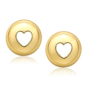 Hollow Heart Chunky Stud Earrings