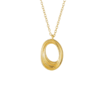 Gold Irregular Circle Chain Necklace