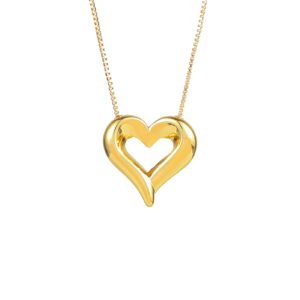 Gold Heart Pendant Necklaces