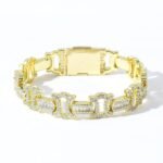 square and round mixed zircon necklace