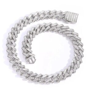 Square Cubic Zircon 14K Gold Plated Necklace Bracelet
