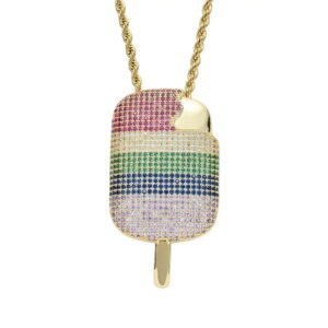 Ice Cream Popsicle Stick Pendant Necklace
