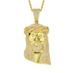 portrait pendant micro-inlaid zircon necklace