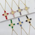 Virgin Mary Cross Pendant Necklace