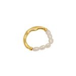 16K Elastic Pearl Ring