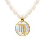 12 Constellations Shell Freshwater Pearl Necklace 37CM