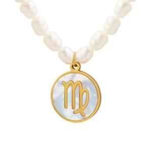 12 Constellations Shell Freshwater Pearl Necklace 37CM