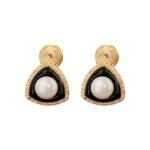 16K Enamel Pearl Ear Cuffs