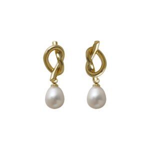 S925 Natural Pearl Dangle Earrings