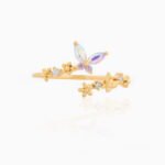 Gradient Butterfly Open Ring