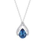 S925 Sterling Silver Heart of the Ocean Necklace