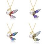Colorful Transparent Butterfly Necklace