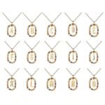 Colored Zirconia Initial Pendant Necklace