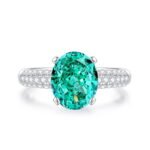 S925 sterling silver gemstone ring