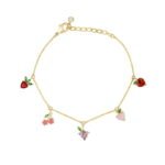 Colorful zircon mixed fruit bracelet Birthday Gifts