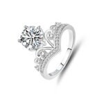 Crown Moissanite Ring