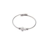 Cross Titanium Steel Wire Rope Bracelet