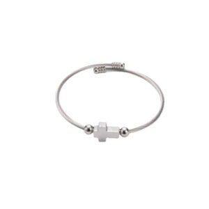 Cross Titanium Steel Wire Rope Bracelet