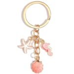 Ocean Series Shell and Starfish Keychain
