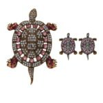 Ocean Series Turtle Brooch Earrings