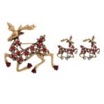 Sika Deer Brooch Earrings