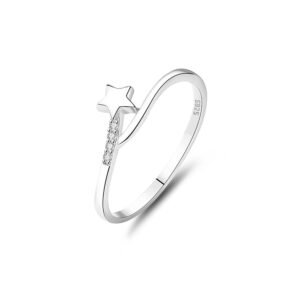 S925 sterling silver star ring