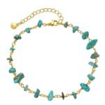 Irregular Geometric Turquoise Anklet