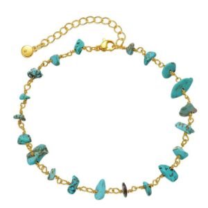 Irregular Geometric Turquoise Anklet