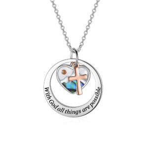 Mustard Seed Necklace Faith Hope Love Cross