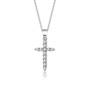 S925 sterling silver cross necklace