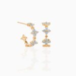 Blue zircon earrings