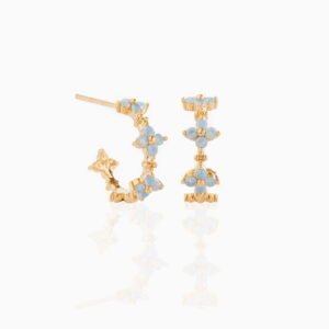 Blue zircon earrings