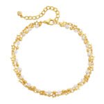 Five-Pointed Star Chain Pearl Anklet