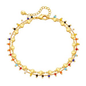 Candy Color Millet Bead Anklet