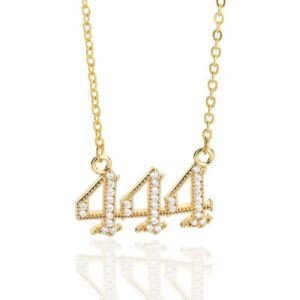 444 Necklace Zircon Pendant