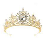Gold Tiaras and Crowns for Women Crystal Princess Tiaras for Girls Hair Accessories