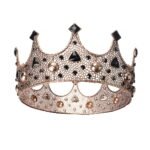 Vintage Gold King Crown for Men Royal Headwear with Rhinestone