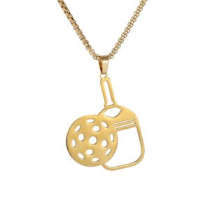 Pickleball Necklace Paddle Pickle Ball Jewelry Stainless Steel Pendant Necklaces