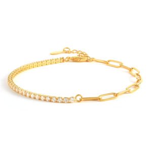 S925 Sterling Silver Micro-Inlaid Single Row Diamond Tennis Bracelet
