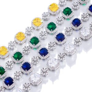 Colorful Candy Square Zirconia Bracelet