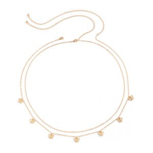 Tassel Butterfly Pendant Double Layer Waist Chain Women's Summer Body Chain