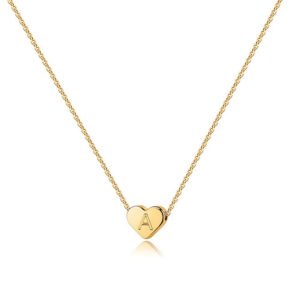 Heart-Shaped Pendant Alphabet Necklace Ladies Gift Box Jewelry Exquisite Personality